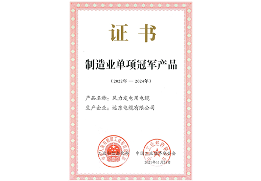 今年会今年会2024电缆制造业单项冠军